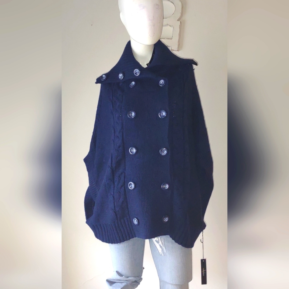 Adorable sweater poncho Brand New with tags